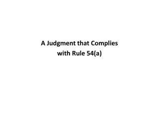 A Judgment that Complies with Rule 54(a)