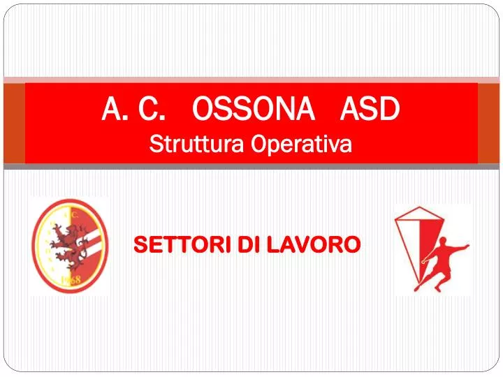 a c ossona asd struttura operativa