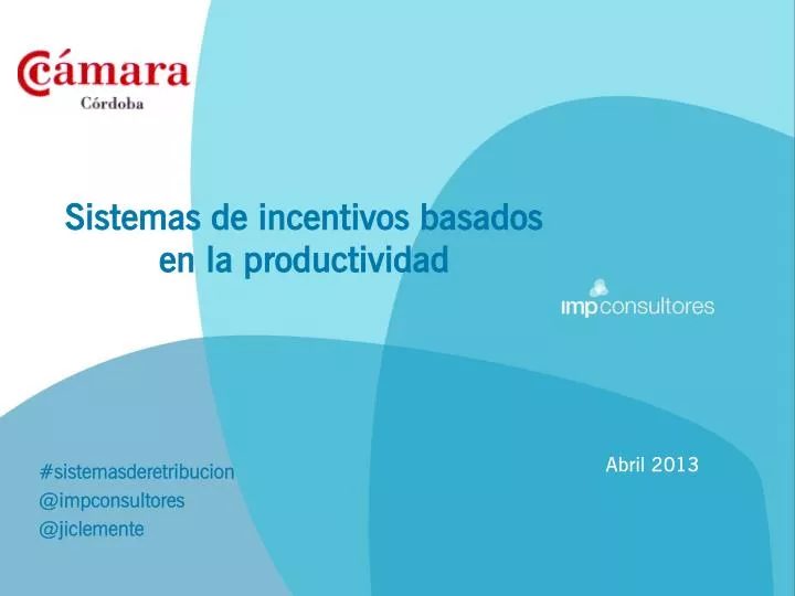 sistemas de incentivos basados en la productividad