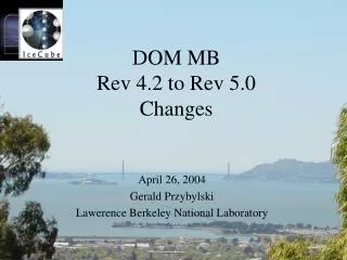 DOM MB Rev 4.2 to Rev 5.0 Changes
