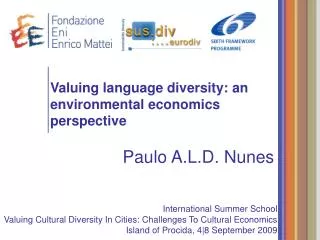 Valuing language diversity: an environmental economics perspective