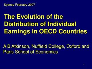 The Evolution of the Distribution of Individual Earnings in OECD Countries