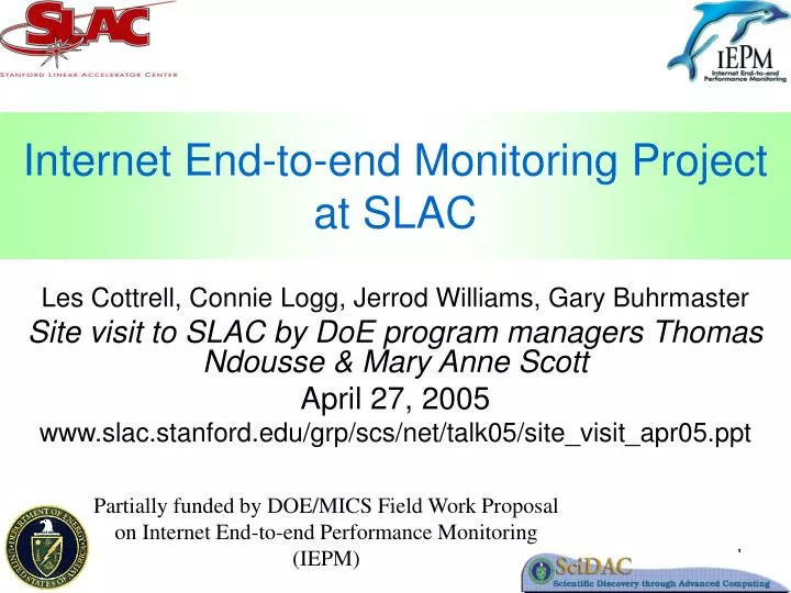internet end to end monitoring project at slac