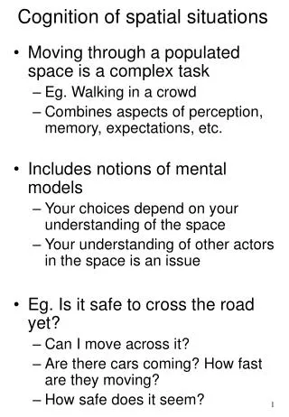 Cognition of spatial situations