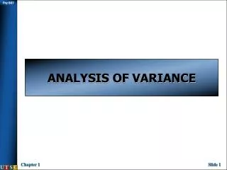 ANALYSIS OF VARIANCE