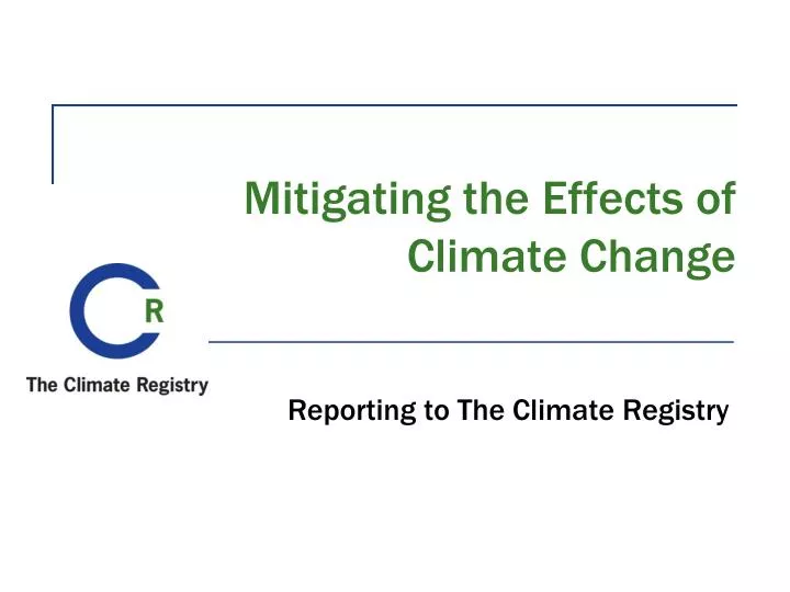 mitigating the effects of climate change