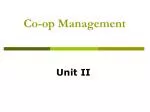 Co-op Management