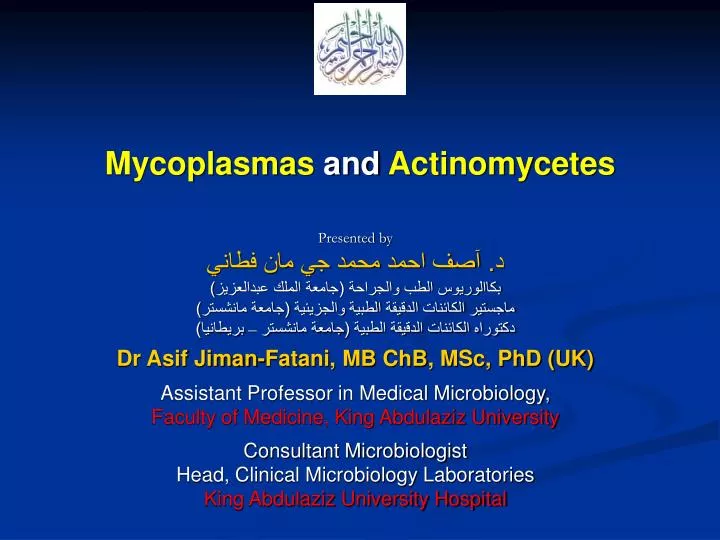 mycoplasmas and actinomycetes