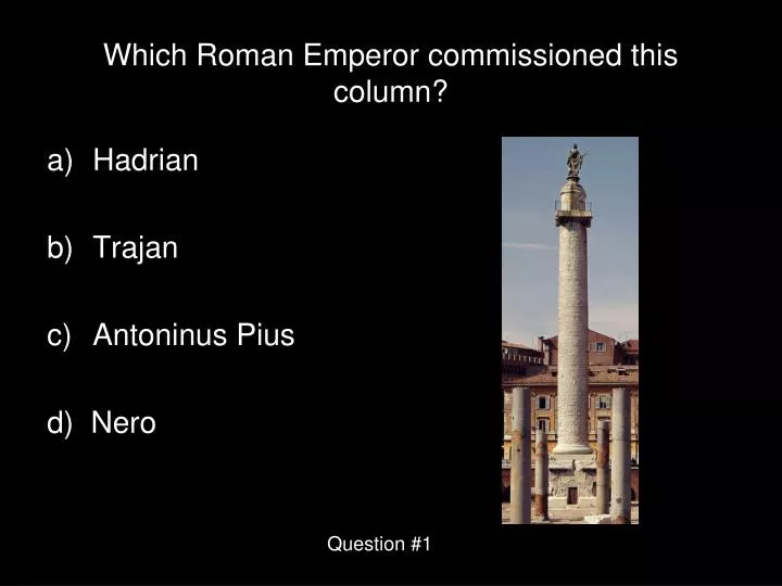 which roman emperor commissioned this column