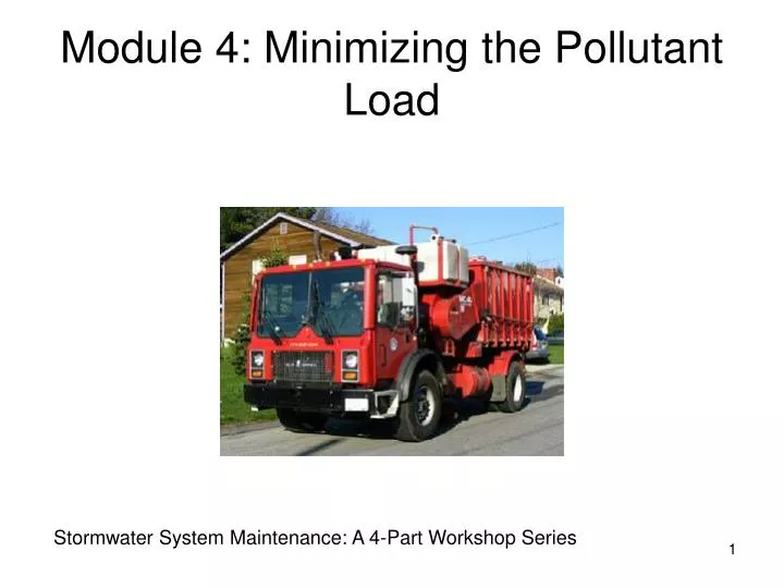 module 4 minimizing the pollutant load