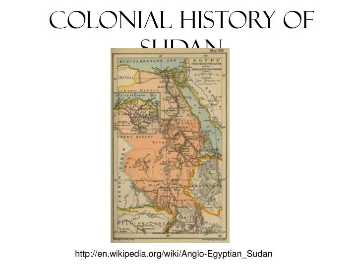 colonial history of sudan