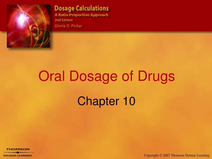 oral dosage of drugs