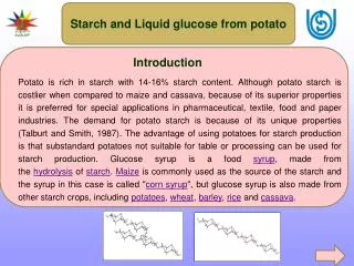 Starch and Liquid glucose from potato