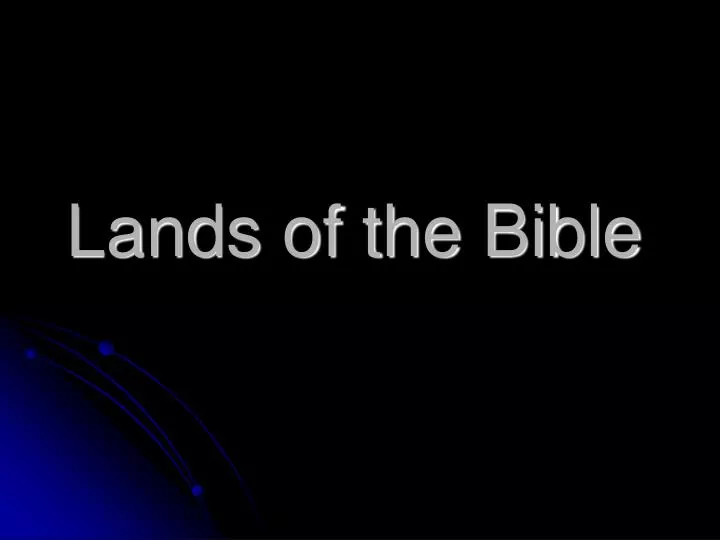 lands of the bible
