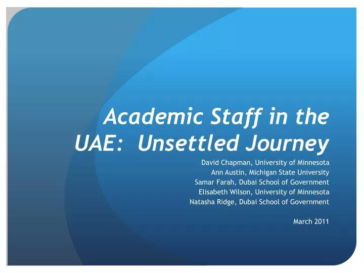 academic staff in the uae unsettled journey