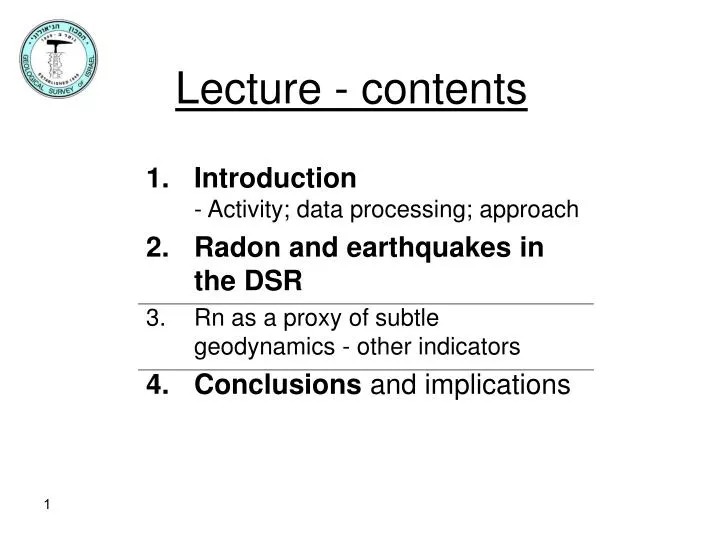 lecture contents