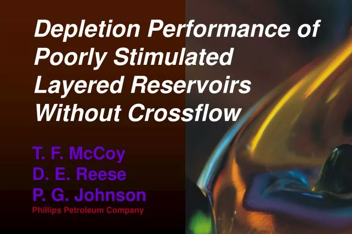 depletion performance of poorly stimulated layered reservoirs without crossflow