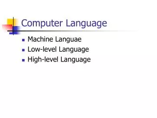computer language