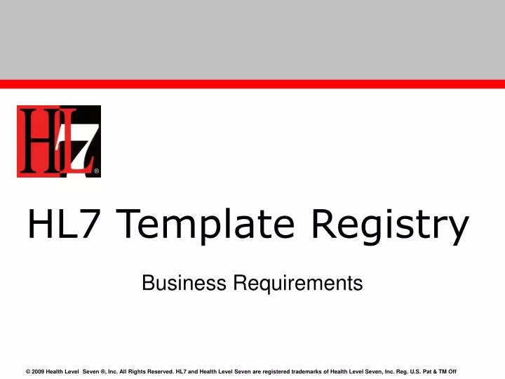 hl7 template registry