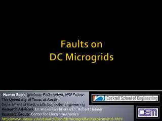 Faults on DC Microgrids