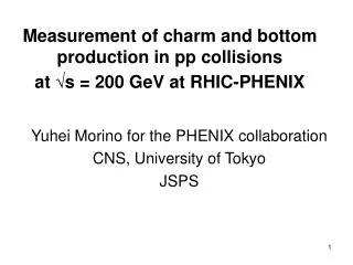 Measurement of charm and bottom production in pp collisions at √ s = 200 GeV at RHIC-PHENIX