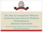 Considerations for the Development of Alternate Portfolios - slide 1