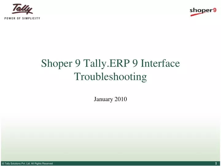shoper 9 tally erp 9 interface troubleshooting