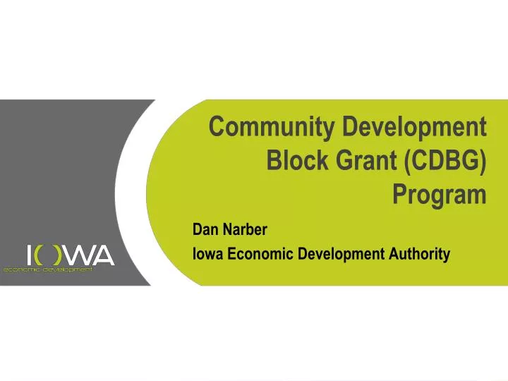 community development block grant cdbg program