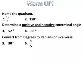 Name the quadrant.