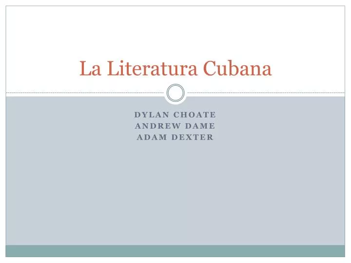 la literatura cubana