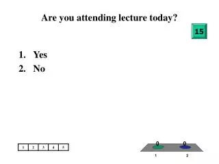 Are you attending lecture today?