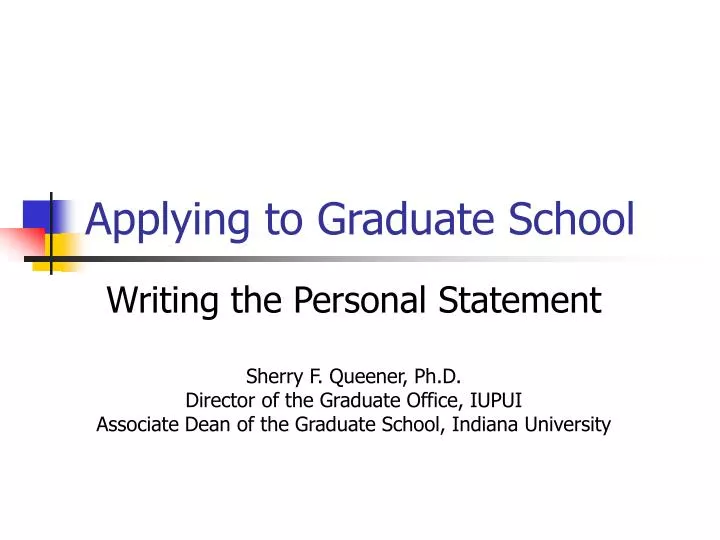 applying to graduate school