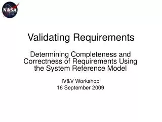 Validating Requirements