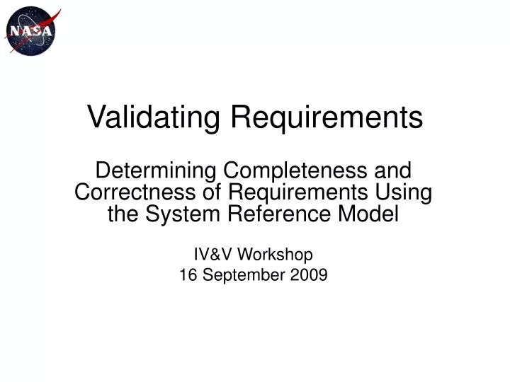 validating requirements
