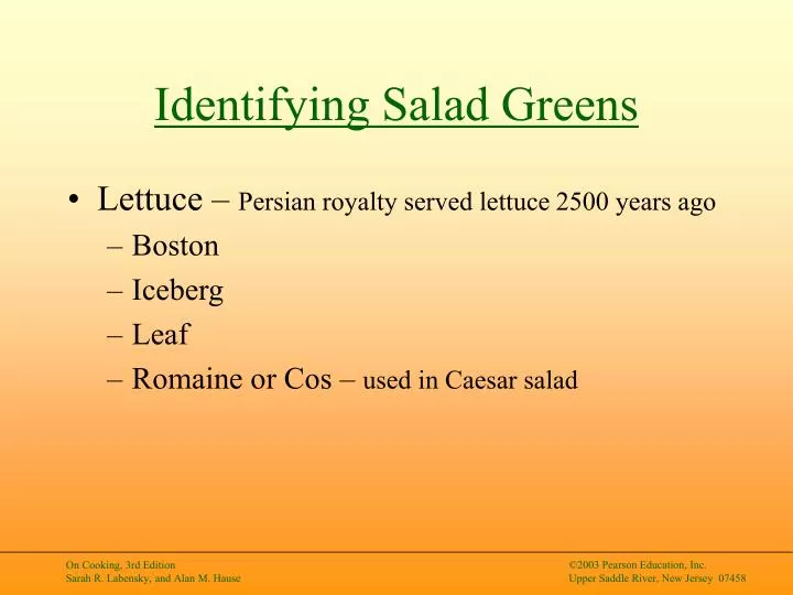 identifying salad greens