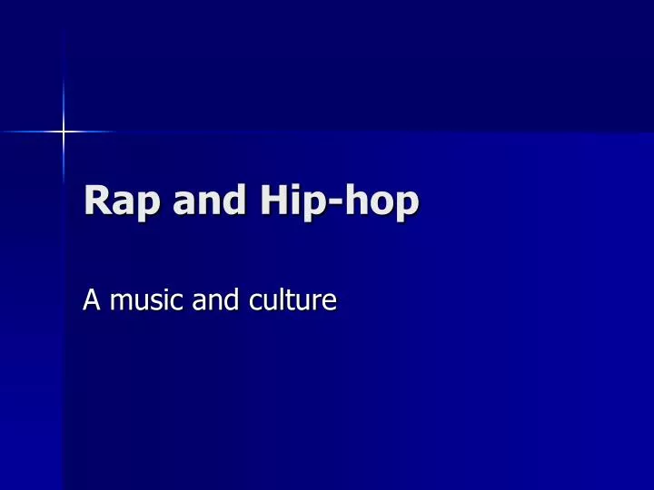 rap and hip hop
