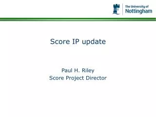 Score IP update