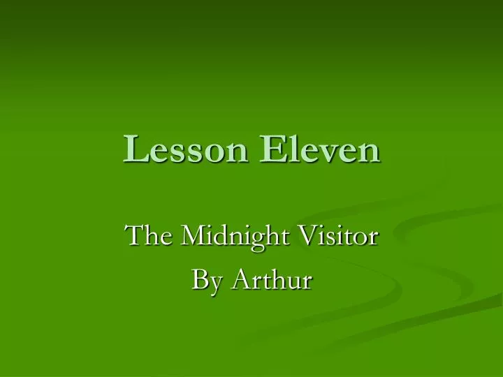 lesson eleven