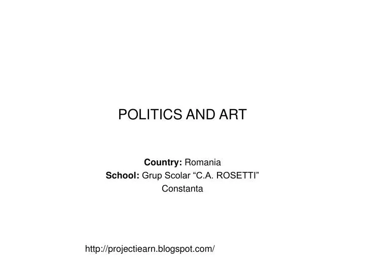 politics and art