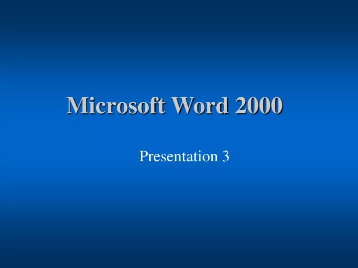 microsoft word 2000