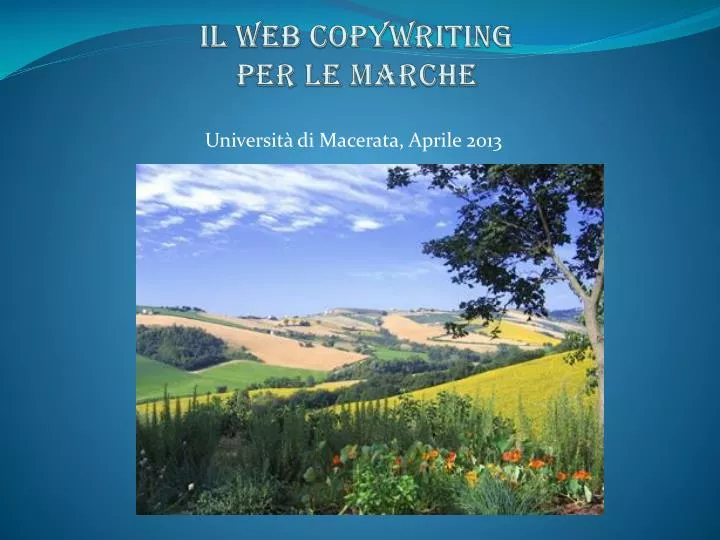 il web copywriting per le marche