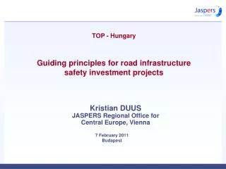 TOP - Hungary Guiding principles for road infrastructure safety investment projects
