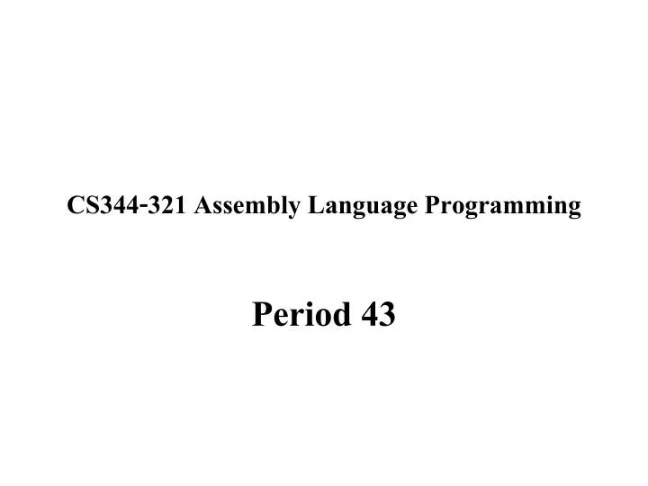 cs344 321 assembly language programming