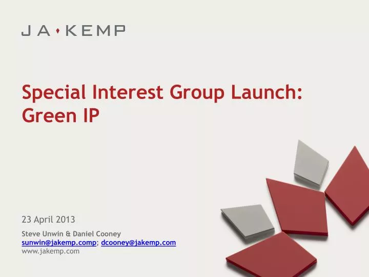 special interest group launch green ip