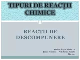 reac ii de descompunere