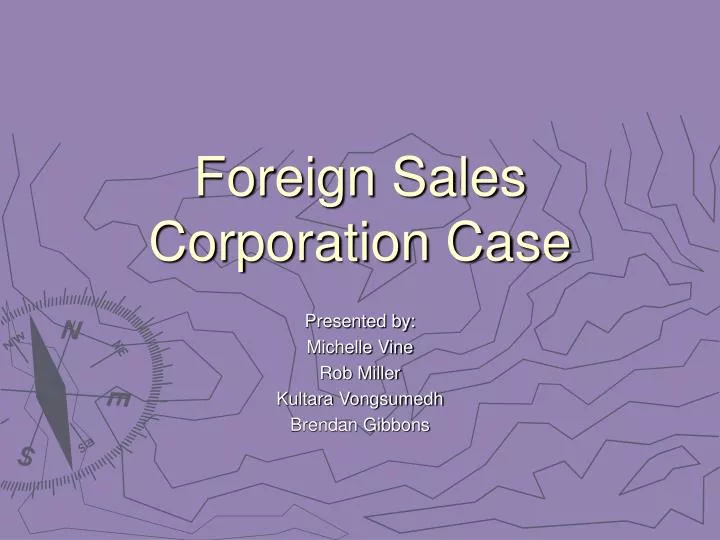 foreign sales corporation case