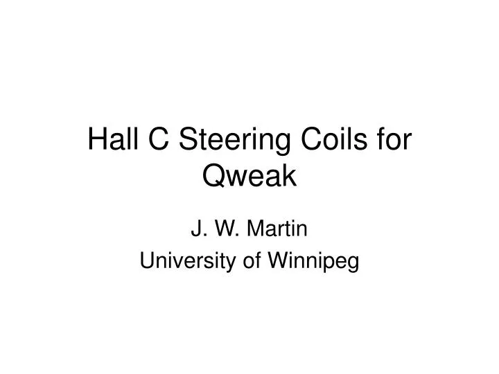 hall c steering coils for qweak