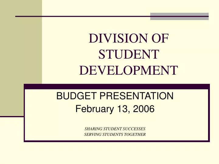 division of student development