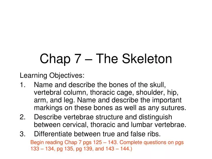 chap 7 the skeleton