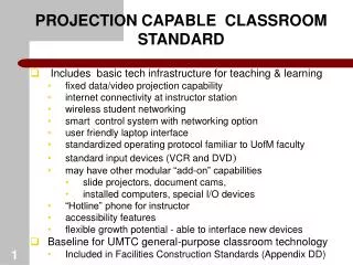 Includes basic tech infrastructure for teaching &amp; learning